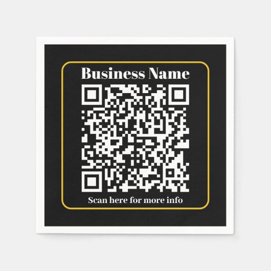 Serviette En Papier Créer un code QR d'entreprise instantanément scann (Devant)