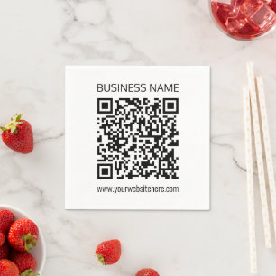 Serviette En Papier Créer un code QR d'entreprise Texte instantané et 