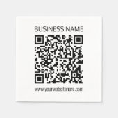 Serviette En Papier Créer un code QR d'entreprise Texte instantané et (Devant)