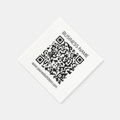 Serviette En Papier Créer un code QR d'entreprise Texte instantané et (Coin)