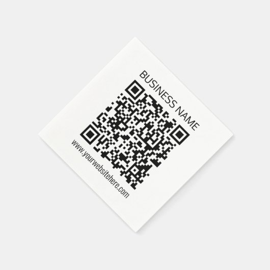 Serviette En Papier Créer un code QR d'entreprise Texte instantané et (Coin)
