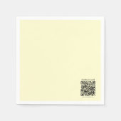 Serviette En Papier Créer un code QR | Jaune pâle (Devant)