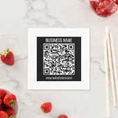 Serviette En Papier Créer un code QR moderne instantanément (En situation)
