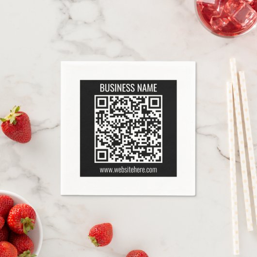 Serviette En Papier Créer un code QR moderne instantanément (En situation)