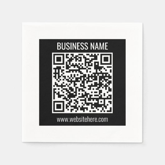 Serviette En Papier Créer un code QR moderne instantanément (Devant)