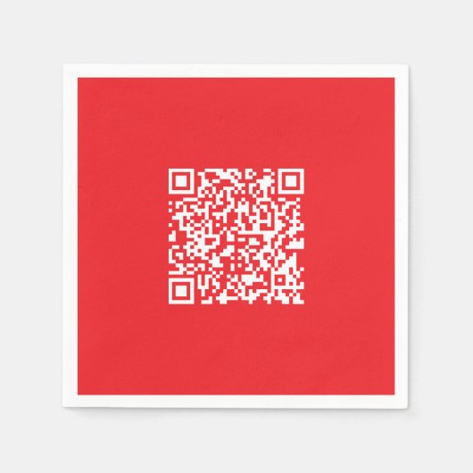 Serviette En Papier Créer un code QR rouge numérisable (modifiable) (Devant)