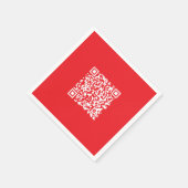 Serviette En Papier Créer un code QR rouge numérisable (modifiable) (Coin)