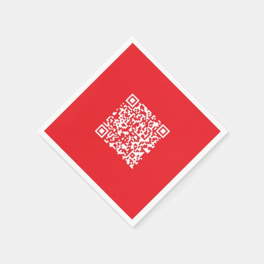 Serviette En Papier Créer un code QR rouge numérisable (modifiable) (Coin)