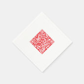 Serviette En Papier Créer un code QR rouge numérisable (modifiable) (Coin)