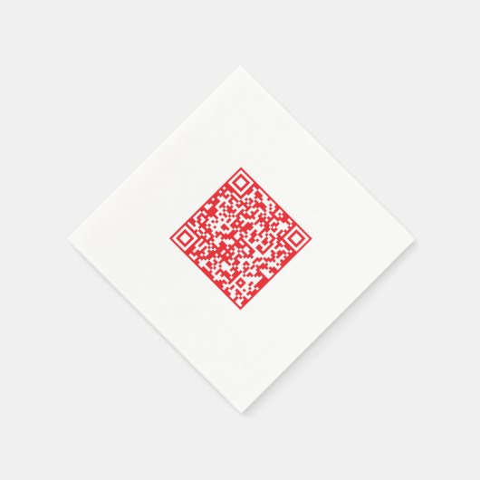 Serviette En Papier Créer un code QR rouge numérisable (modifiable) (Coin)