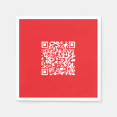 Serviette En Papier Créer un code QR rouge scannable (modifiable) (Devant)