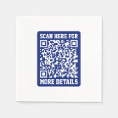 Serviette En Papier Créer un code QR scannable | Bleu marine (modifiab (Devant)