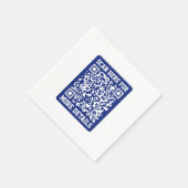 Serviette En Papier Créer un code QR scannable | Bleu marine (modifiab (Coin)