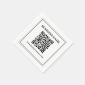 Serviette En Papier Créer un code QR scannable | Noir & Blanc (Coin)