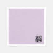 Serviette En Papier Créer un code QR | Violet lavande pâle (Devant)