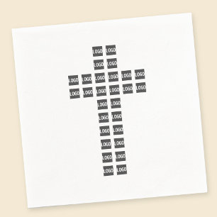 Serviette En Papier Créer un motif en croix avec n'importe quel logo o