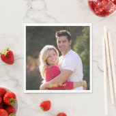 Serviette En Papier Créer une photo personnalisée Texte Partie papier (En situation)