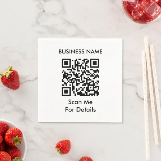 Serviette En Papier Créer votre propre code QR (En situation)