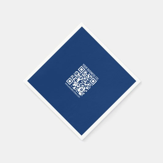 Serviette En Papier Créer votre propre code QR | Bleu (Coin)