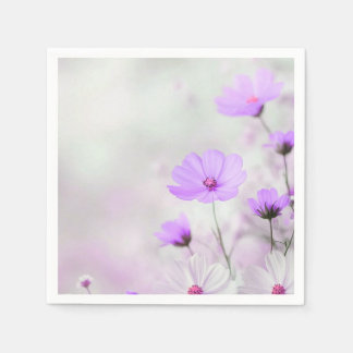 Serviette En Papier Créez vos propres fleurs violettes simples