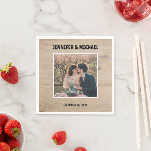 Serviette En Papier Créez vos propres mariés photo mariage