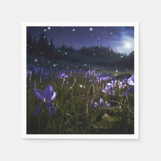 Serviette En Papier Créez votre propre champ de fleurs sauvages violet