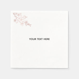 Serviette En Papier Créez Votre Propre Élégant Blanc