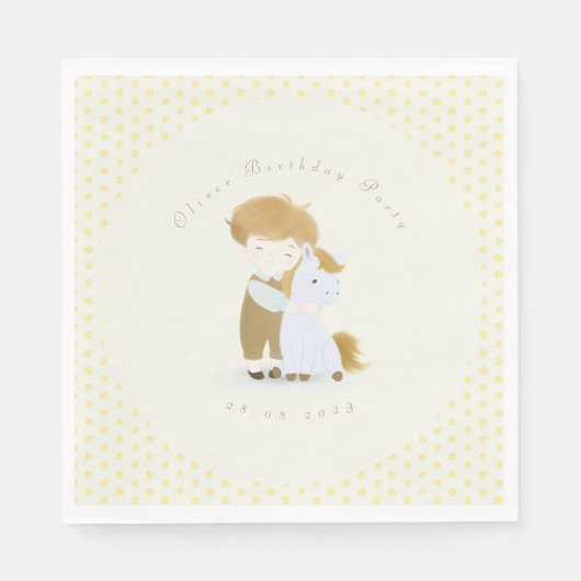 Serviette En Papier Créez votre propre fête d'anniversaire, Baby showe (Devant)