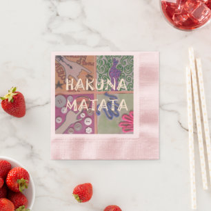 Serviette En Papier Créez Votre Propre Imprimé Africain Hakuna Matata