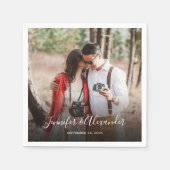 Serviette En Papier Créez votre propre mariage campagnard photo rustiq (Devant)