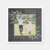 Serviette En Papier Créez votre propre Mariage Eucalyptus rustique (Devant)