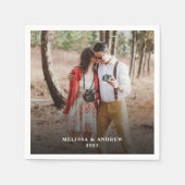 Serviette En Papier Créez votre propre mariage photo marié et marié (Devant)