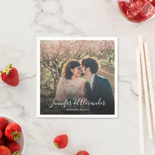 Serviette En Papier Créez votre propre mariage photo rustique