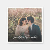 Serviette En Papier Créez votre propre mariage photo rustique (Devant)