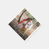 Serviette En Papier Créez votre propre mariage photo rustique (Coin)