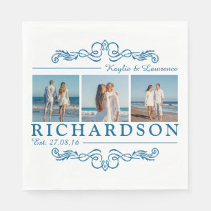 Serviette En Papier Créez votre propre monogramme de mariage Instagram
