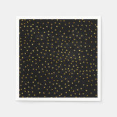 Serviette En Papier Créez votre propre noir et or (Devant)