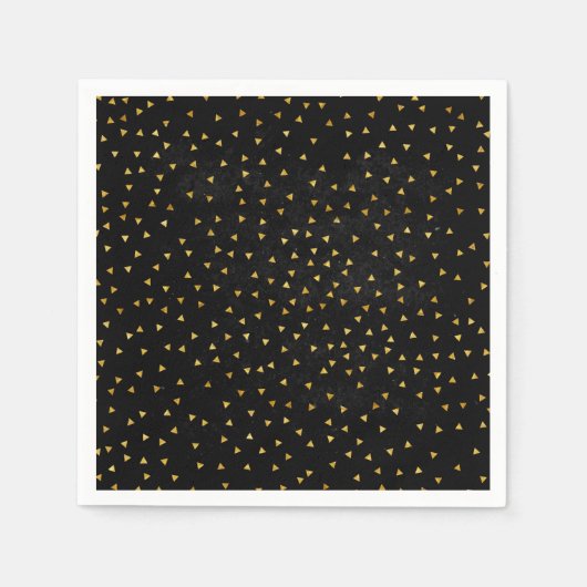 Serviette En Papier Créez votre propre noir et or (Devant)