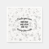 Serviette En Papier Créez votre propre Parties scintillant - Star (Devant)