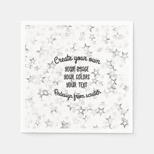 Serviette En Papier Créez votre propre Parties scintillant - Star (Devant)