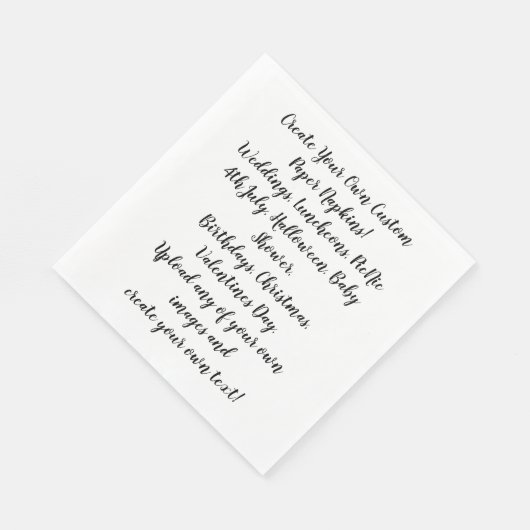 Serviette En Papier Créez votre propre personnalisation Customisée (Coin)