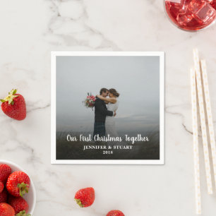 Serviette En Papier Créez votre propre photo First Christmas ensemble