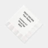 Serviette En Papier Créez votre propre serviette de table en papier de (Coin)