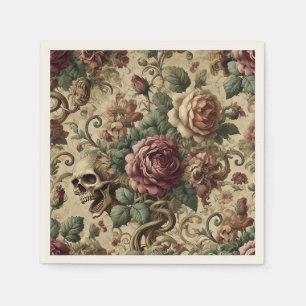 Serviette En Papier Crématoire en bois de rose - Coussin floral gothiq