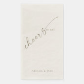 Serviette En Papier Crème Accueil personnalisé pour nous Mariage invit (Devant)