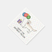 Serviette En Papier Crème anglaise Golden Retriever mignon chien - Ann (Coin)