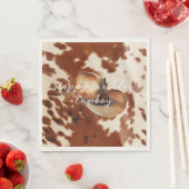 Serviette En Papier Crème Brown Cowboy Casquette (En situation)