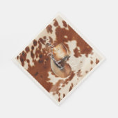 Serviette En Papier Crème Brown Cowboy Casquette (Coin)