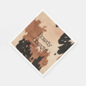 Serviette En Papier Crème Brown de cowhide (Coin)