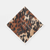 Serviette En Papier Crème Brown noir (Coin)